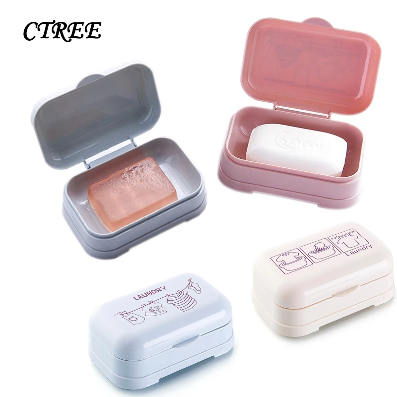 

CTREE 1Pcs Bathroom Cartoon Printing Drain Soap Boxs Bathroom Washing Products Storage Boxs Bathroom Supplies Multi-Color C808