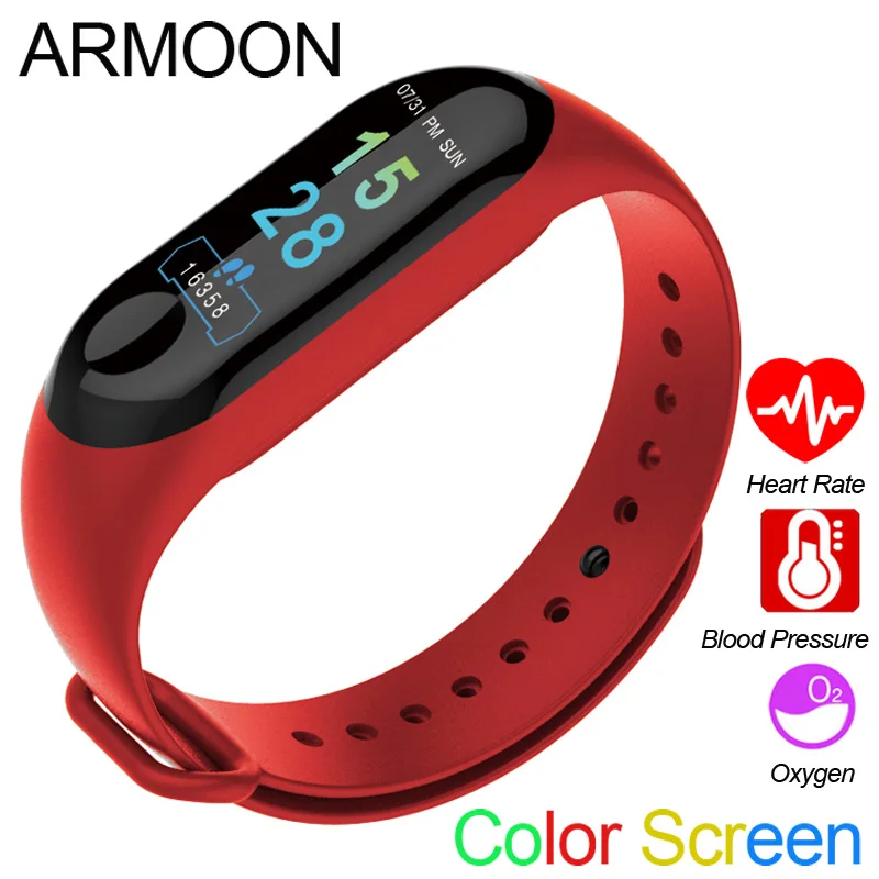 

Smart Bracelet M3 Android IOS Smart Band Heart Rate Fitness Tracker Sleep Monitorr Fitness Watch Color Screen Band VS mi band 3