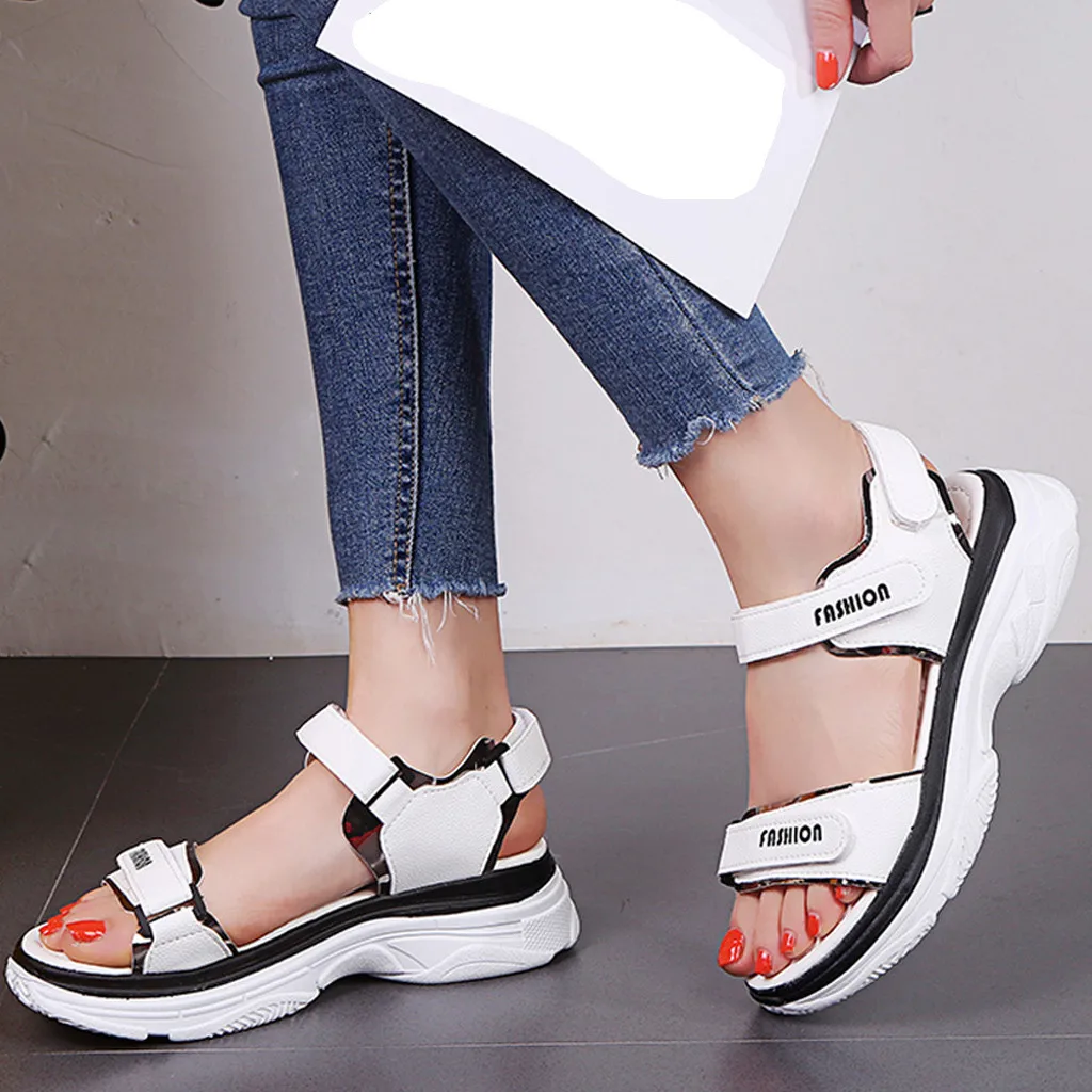 

SAGACE Shoes Summer Women's Casual Sports Students Sandals Flats Thick-Soled Beach Zapatos Soft Comfortable Shoes Dropship May27