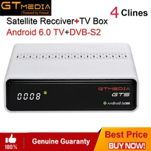 Интерактивное телевидение CCcam Android 6,0 Smart tv BOX DVB-S2 спутниковый ресивер 2+ 8 Гб телеприставка 4K H.265 Wifi медиаплеер приемник playstore