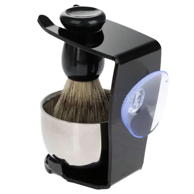 Shaving Brush Set  Shaving Razor Badger Hair Shaving Brush With Stand Holder Beard Shaving Kit Soap Bowl Cleaning Brush 2