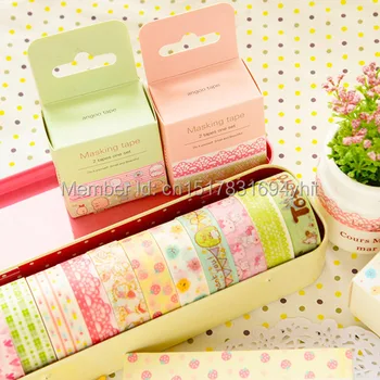 

Sweet Fresh Style 2PCS Cartoon Masking Tapes Decorative Washi Adhesive Tape DIY Sticker Label