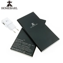 Original HOMEBARL Slim 9MM With EU USB Wall Charger External Battery Pack Power Bank 8000Mah Bateria Backup Charger Case 10B7
