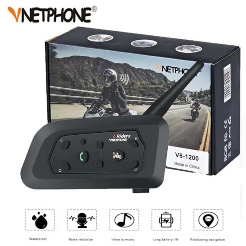 Bluetooth-гарнитура VNETPHONE для мотоциклетного шлема 1200 м 1 шт. | Автомобили и мотоциклы