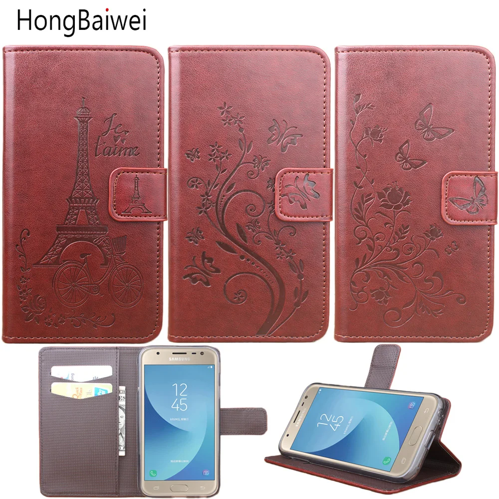 

Wallet Style Fashion Embossed Case for Samsung Galaxy J3 2017 EU Version Flip Cover for Samsung J3 2017 J330 J330f Leather Case