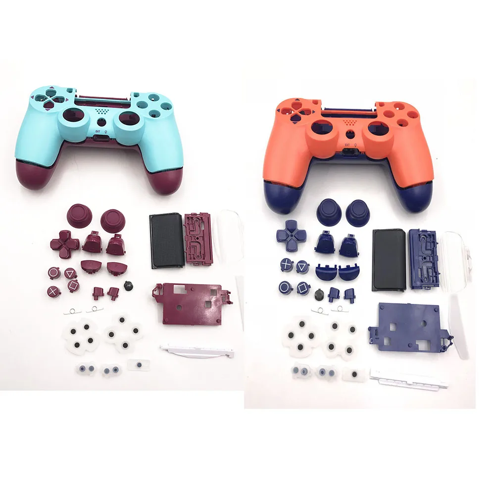 

10sets Orange Teal Red Limited Housing Shell Case Button Replacement Set for PS4 Pro Slim 4.0 Controller