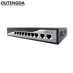 10 м/100 м Ethernet 8 PoE коммутатор 10 портов с двумя UpLink Встроенная мощность 24 В в power-over-Ethernet коммутатор для беспроводной точки доступа, ip-камера