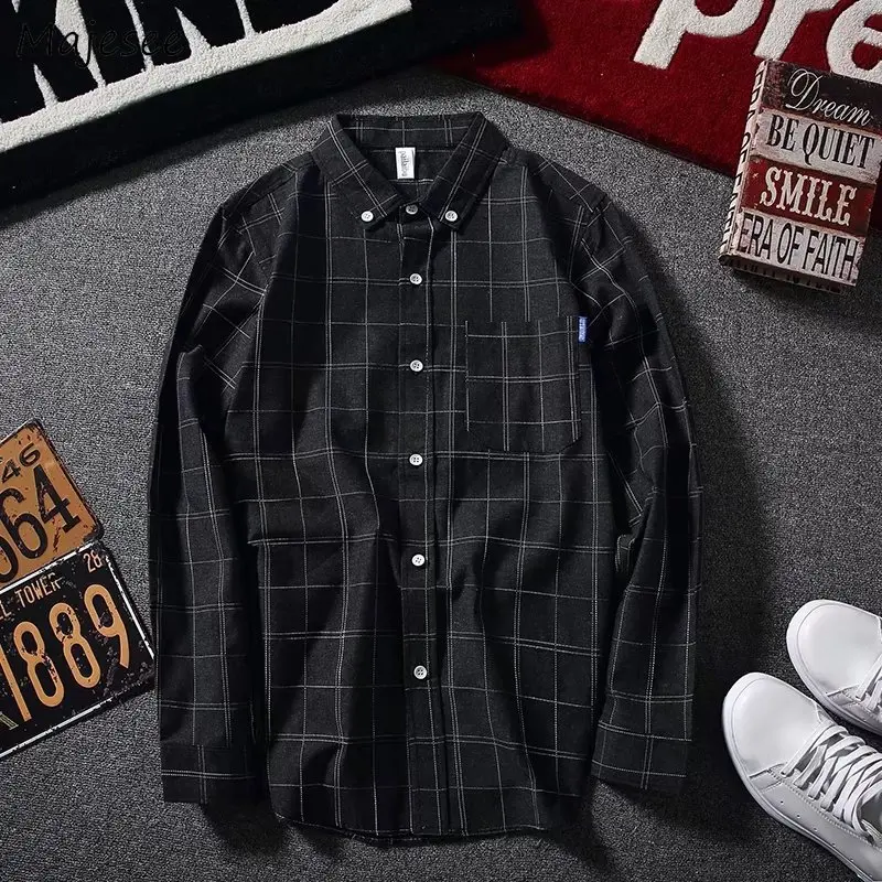 korean plaid shirt