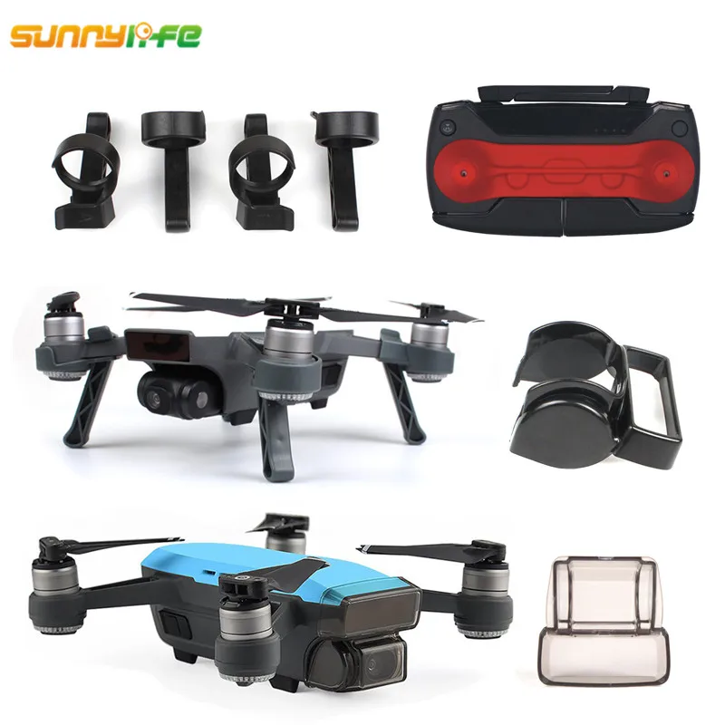 Sunnylife 4pcs  set DJI Quick Install Landing Gear Stabilizers Landing Legs Skid Gimbal Camera Protector for DJI SPARK Drone (30)__
