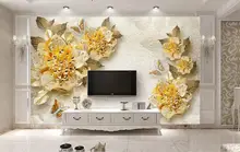 wallpaper for walls 3 d for living room Golden upscale diamond flower jewel wall background wallpaper for walls 3 d for living room Golden upscale diamond flower jewel wall background