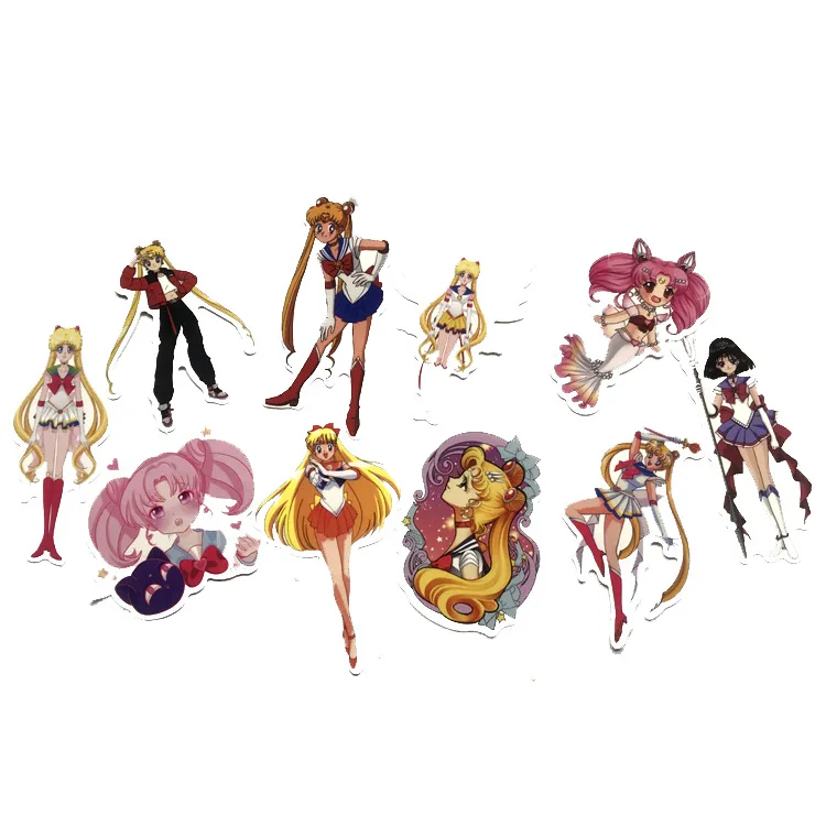 75 шт. наклейка на чемодан Sailor Moon милый мультяшный чехол колесиках с изображением