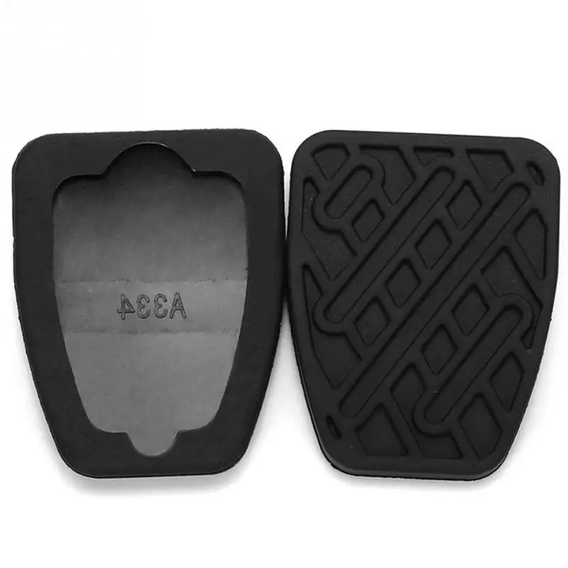 

1 Pair Easy Installation Rubber Clutch Cover Black Car Brake Durable Black Pedal Pad For Nissan Qashqai