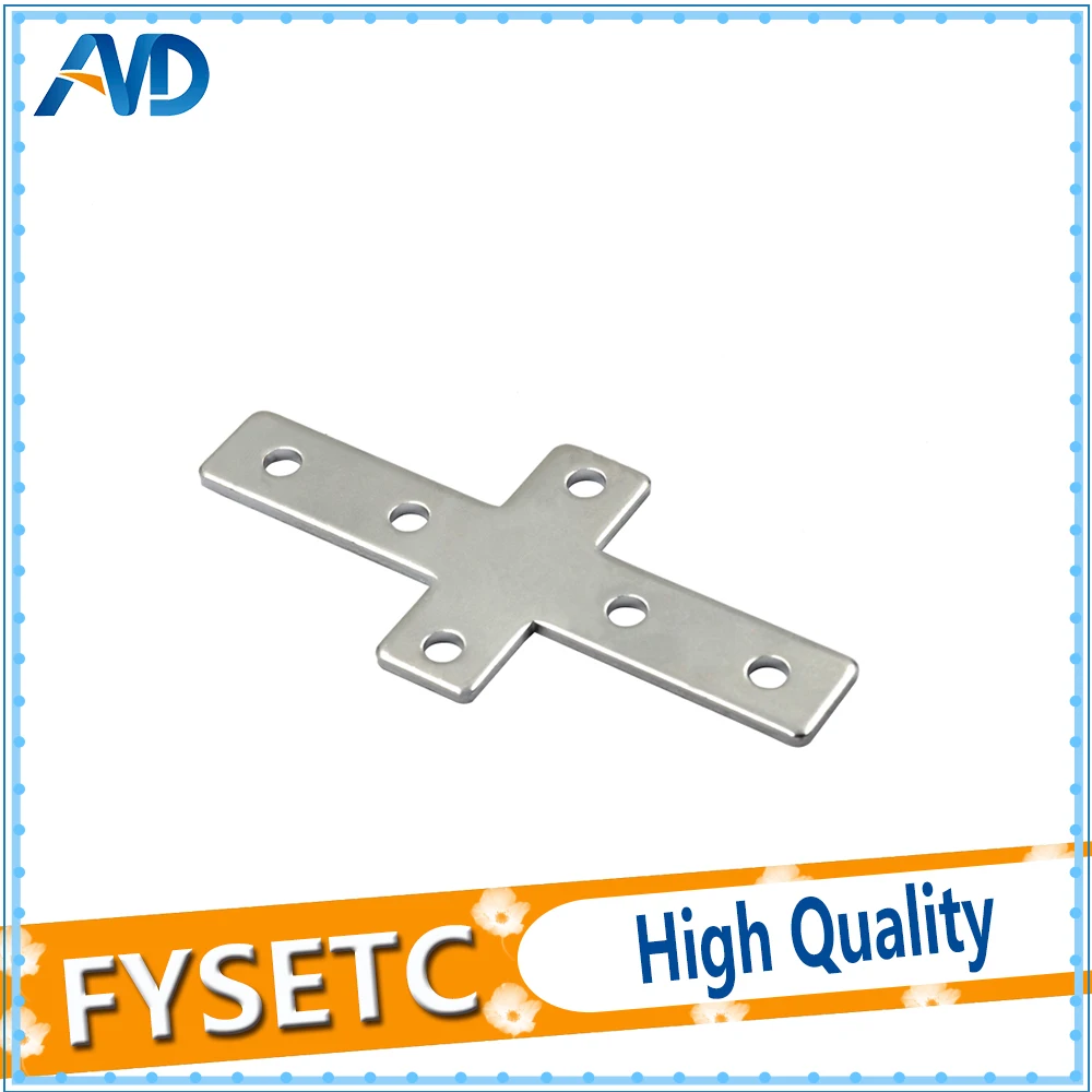 2Pcs Plate Corner Brace Flat Cross Shape Repair Bracket For Aluminum