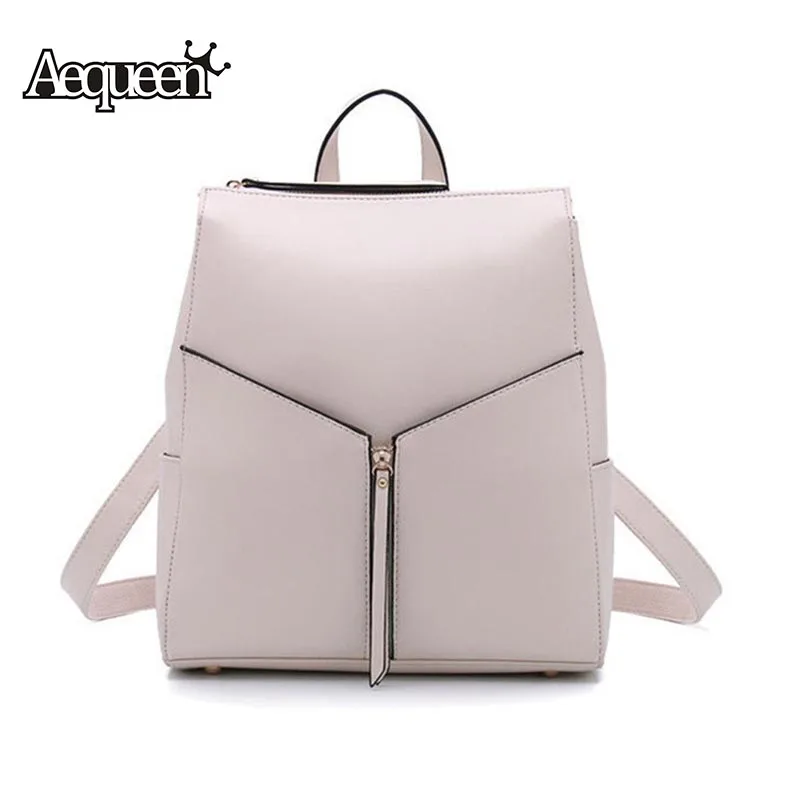 AEQUEEN Womens Leather Backpacks Women Tassel Fashion Zipper Ladies Shoulder Bags Backpacks School Bags For Teenagers