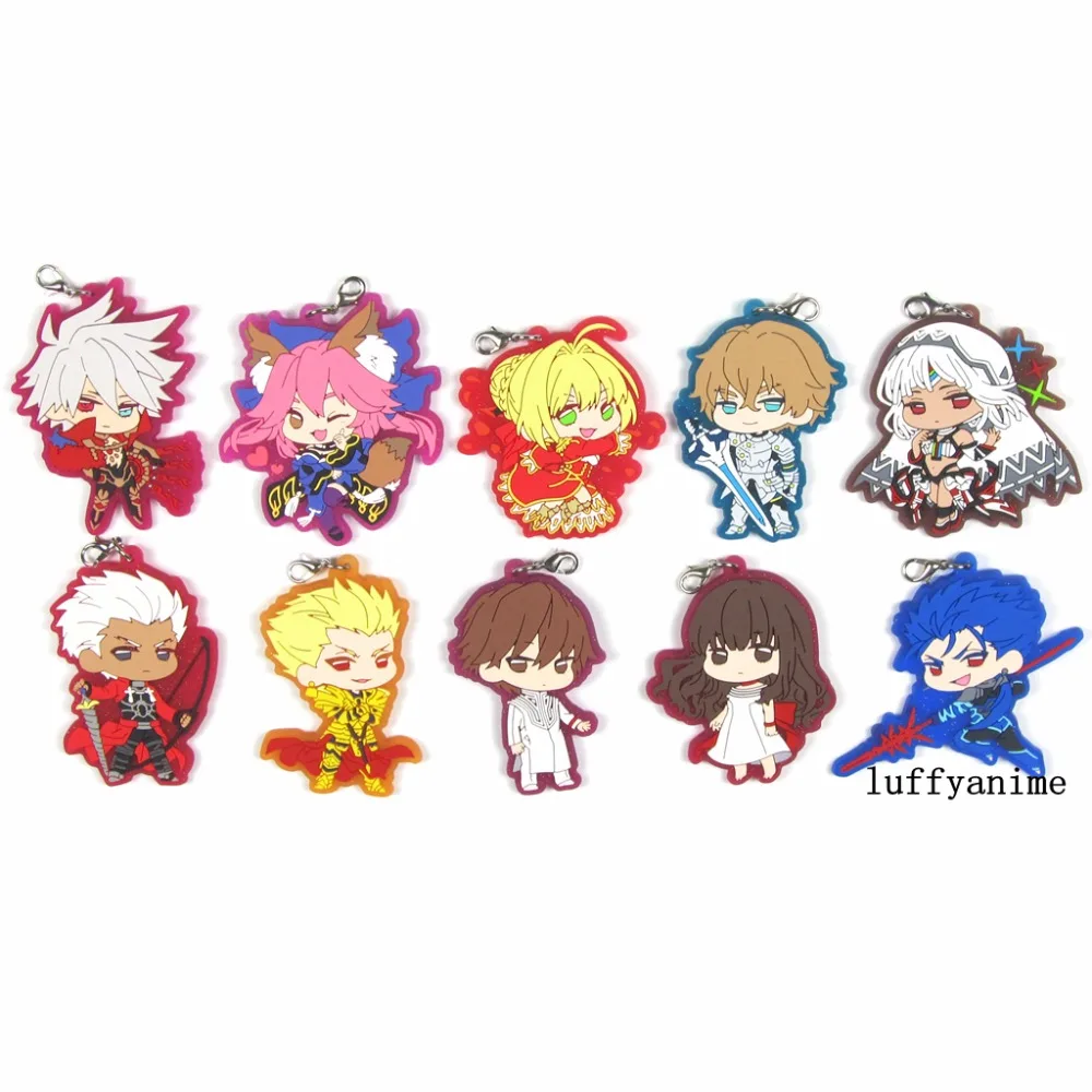 

Fate/Extella Rubber pendant Nero Karuna No Name Japanese anime cartoon PVC Toy Figures Mobile Phone Accessories strap Keychain