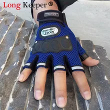 Longketter Новые велосипедные перчатки без пальцев перчатки мужские 2D кожаные сетчатые уличные Верховые перчатки Женские Фитнес тренировочные спортивные перчатки для мужчин