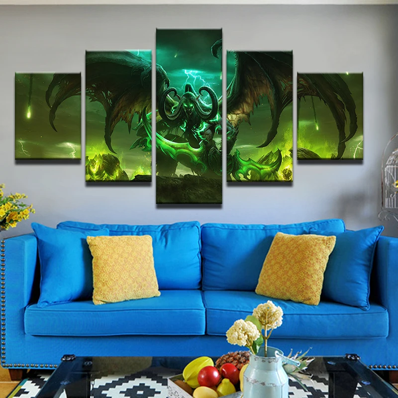 Wall Art Pictures Room Home Decor Frame 5 Pieces World Of ...
