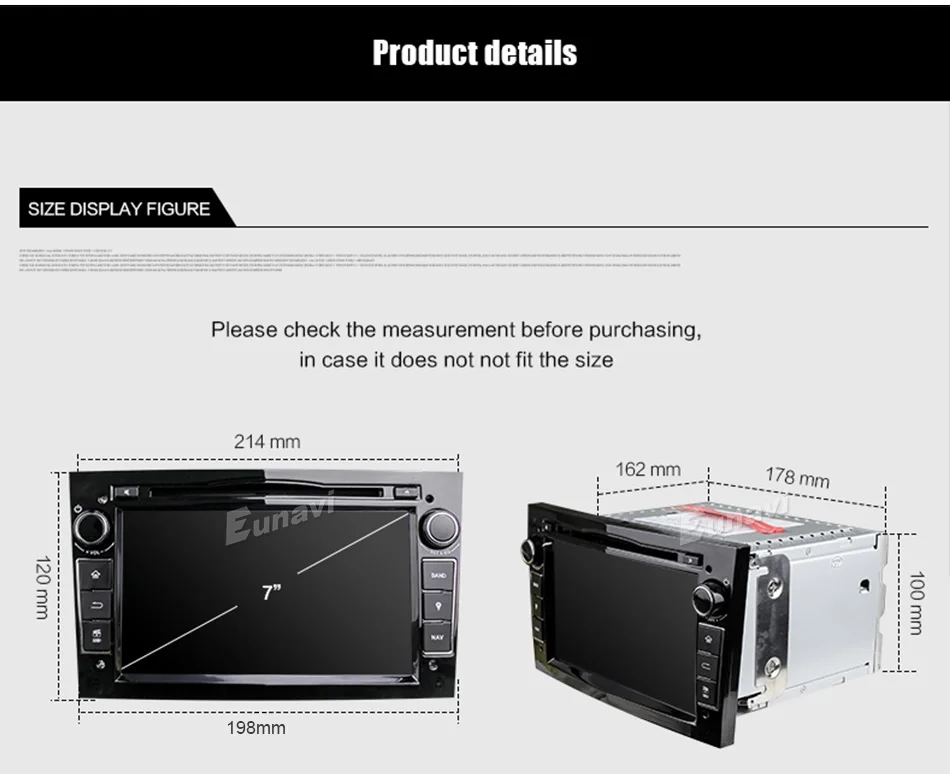 Cheap Eunavi Quad Core Android 9.0 2 din Car DVD Stereo for Vauxhall Opel Astra H G Vectra Antara Zafira Corsa GPS Navi Radio 2G 30