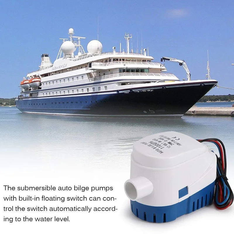 

Automatic 12V 1100GBH Bilge Water Pump Submersible Pumps with Float Switch CSL88