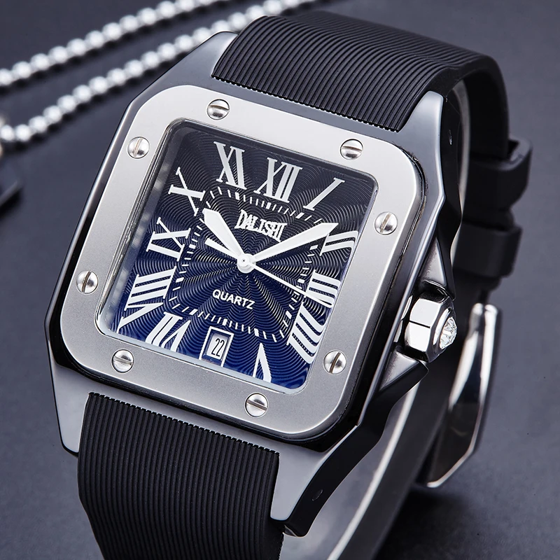 

DALISHI Luxury Brand Men Ceramic Watch Quartz Female Watch Male Dress Watches Fashion Roman Dial Date Men Clock Relogio Feminino