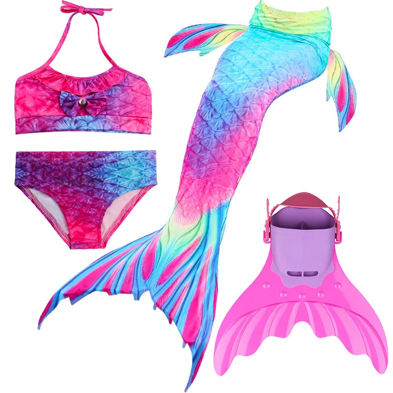

Kids Mermaid Tail for Swimming Costume Children Swimmable Bikini Fancy Bathing Swimsuit Dress Girls Little Mermaid Tails Cosplay