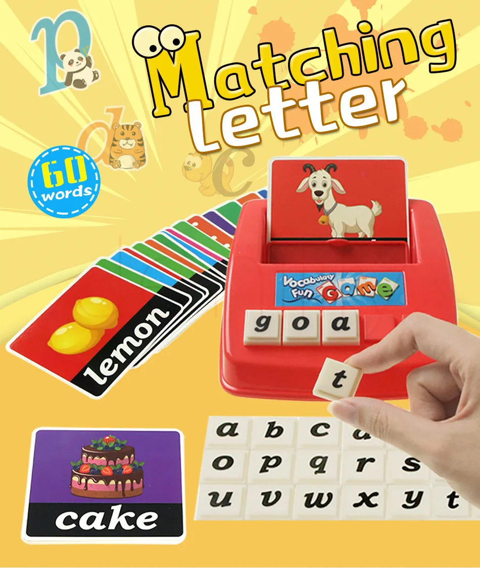 Новые английские слова из букв игрушки с буквами и цифрами для детей для раннего развития игры интерактивные головоломки игрушки