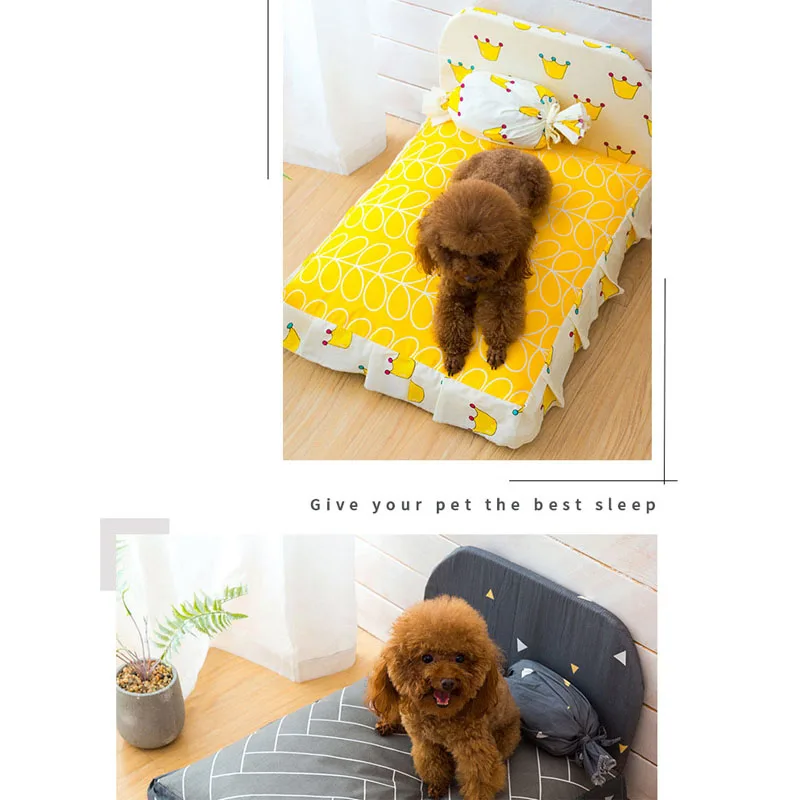 Подушка для кровати собаки для больших собак, милый щенок, дышащий коврик для дома, гнездо для домашних животных, диван-одеяло, коврик для животных