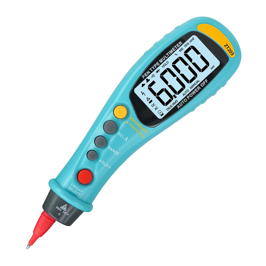 

ZT203 Portable 6000 Word Digital Multimeter Automatic Manual Range Backlit Display Digital Multimeter