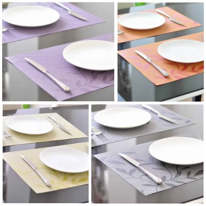 10pcs/lot Farmhouse style pvc hot placemats Dining Table Mats Western