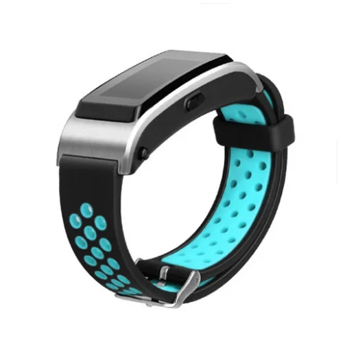 Silicone bands for Huawei Talkband B5 Wristband Sport band Strap Porous design and novel ventilation Huawei band B5 Strap - Цвет: Black blue