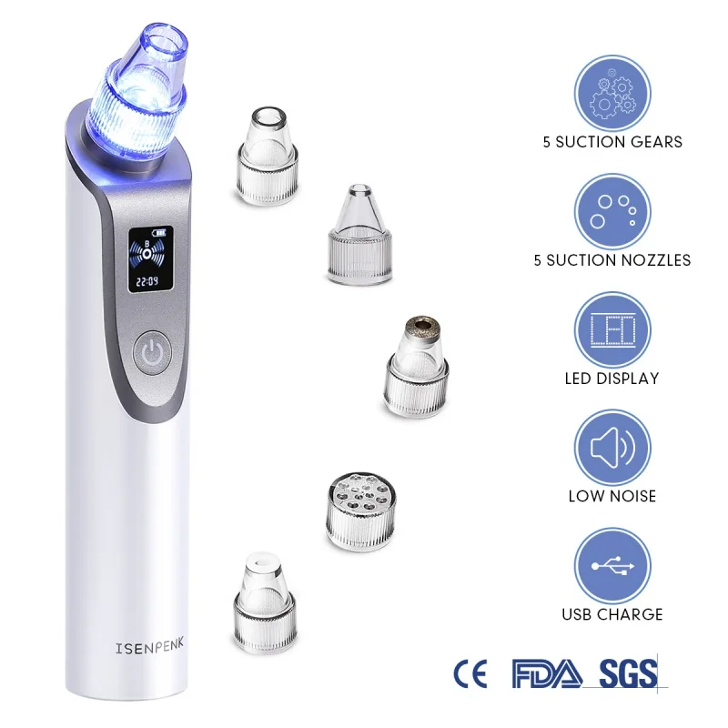 

Blackhead Remover Skin Care Pore Vacuum Acne Pimple Removal Vacuum Tool Facial Diamond Dermabrasion Machine Face Clean
