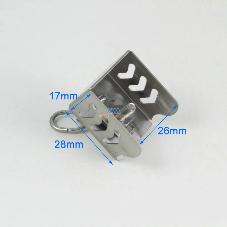 10 Pieces Stainess Steel Curtain Track End Caps Curtain Track End Stops 28x26x17mm
