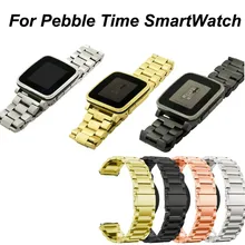 Браслет из нержавеющей стали ремешок для часов Pebble Time SmartWatch Watachband Спортивные товары аксессуары Прямая