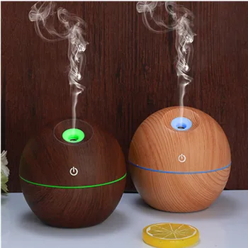 

130ML mini USB Style Air Humidifier Aroma Wood Oil Diffuser Ultrasonic Electric Aroma Light Led Mist Maker For Home