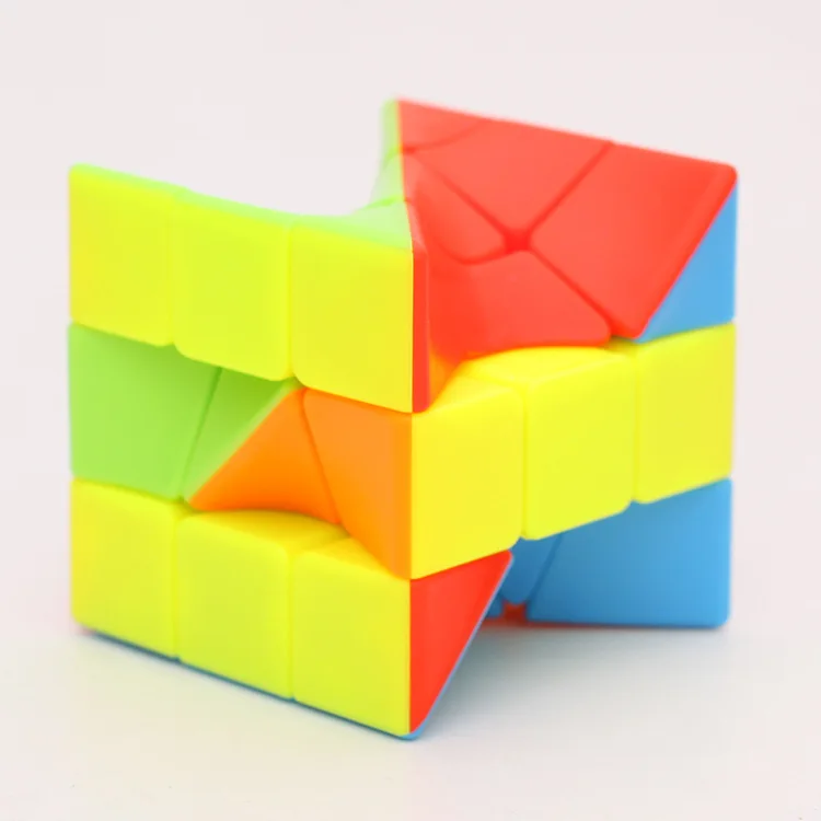 QiYi Zcube 3x3x3 кручение волшебный куб цветной витой куб головоломка игрушка без наклеек Пазлы красочные Развивающие игрушки для детей