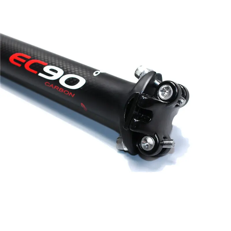 EC90 Подседельный штырь для велосипеда из углеродного волокна 27,2/30,8/31,6 мм MTB для горного велосипеда, прямая головка, подседельная труба для велосипеда 350/400 мм