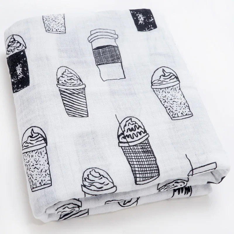 Детские одеяла для новорожденных реквизит для фотосъемки муслиновые пеленки мягкие большие пеленки детские Банные полотенца для кормления обертка Bebe дропшиппинг Infantil - Цвет: coffee