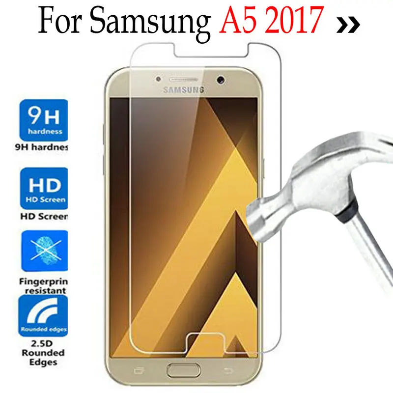 Закаленное Стекло для samsung Galaxy A3 A5 A7 Экран протектор для samsung A 3 5 7 A320 A3200 A520F A720F чехол - Цвет: A5  2017