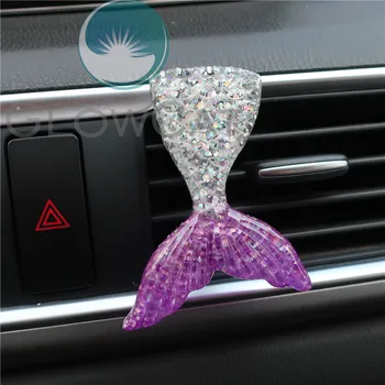 

Car Air Freshener Mermaid Flower Perfume Vent Outlet Air Conditioning Fragrance Clip Ornaments Interior Auto Pendant