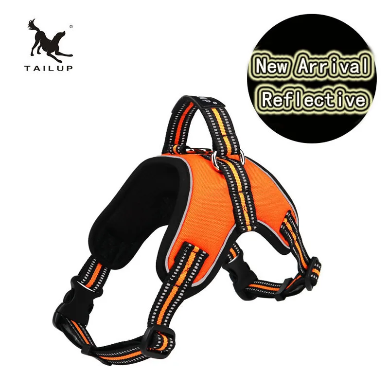 TAILUP Safety Reflective Harness For Large Dogs 1000D Waterproof No