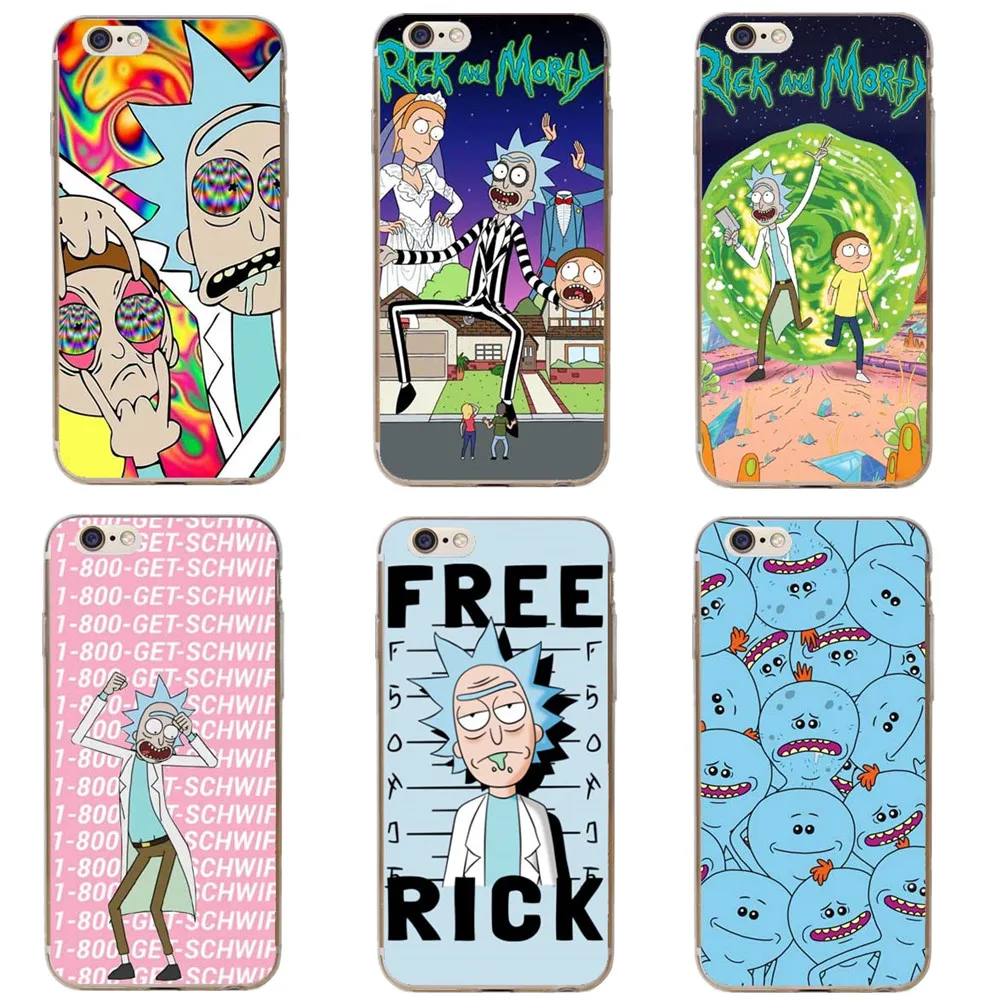 Rick And Morty Phone Case Cover For iPhone 7 Plus 6S 6 Plus 5S 5 SE 8