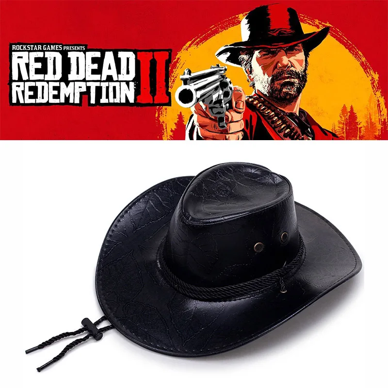 Игра Red Dead Redemption 2 ковбойская шляпа Косплей Костюм реквизит шляпы кожа унисекс