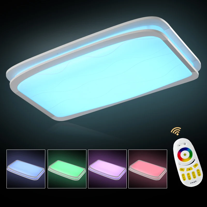 

Modern Led Remote Control Ceiling Lights For Living Room Bedroom Aluminum Acrylic Multi-Color Changeable Ceiling Light