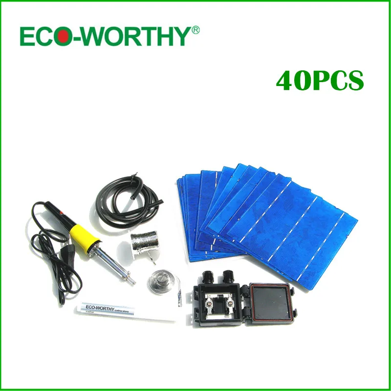 Prix pour 40 pcs 6x6 Plein Solaire Cellulaire Kits 156 Polycristallin Cellules Solaires tabulation Fil Bus Fer À Souder Flux Stylo pour DIY Solaire panneau Prix pour 40 pcs 6x6 Plein Solaire Cellulaire Kits 156 Polycristallin Cellules Solaires tabulation Fil Bus Fer À Souder Flux Stylo pour DIY Solaire panneau