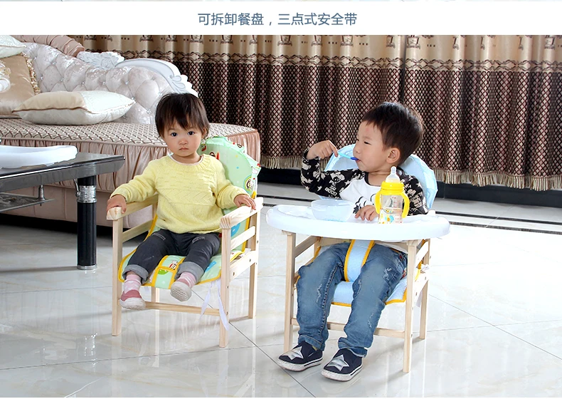 Hot Sale Solid Wood Baby Feeding Chair for Children Kids,Portable Baby Eat Dining Chair Plastic Table,Seggiolone Portatile Baby
