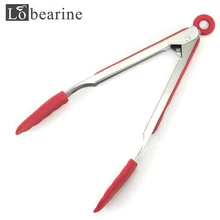 

Silicone BBQ Tongs Stainless Steel 9 InchCover Hand Kitchen Tongs Food Barbecue Clip Clamp Grill Food Kitchen Tools Utensils