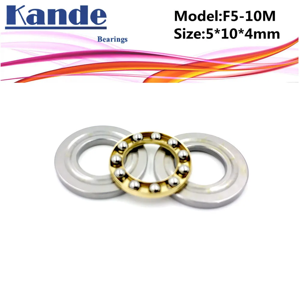 

4pcs F5-10M 5x 10 x 4mm F5-10 high quality Miniature planar bearing 5x10x4 mm Axial Ball Thrust Bearing