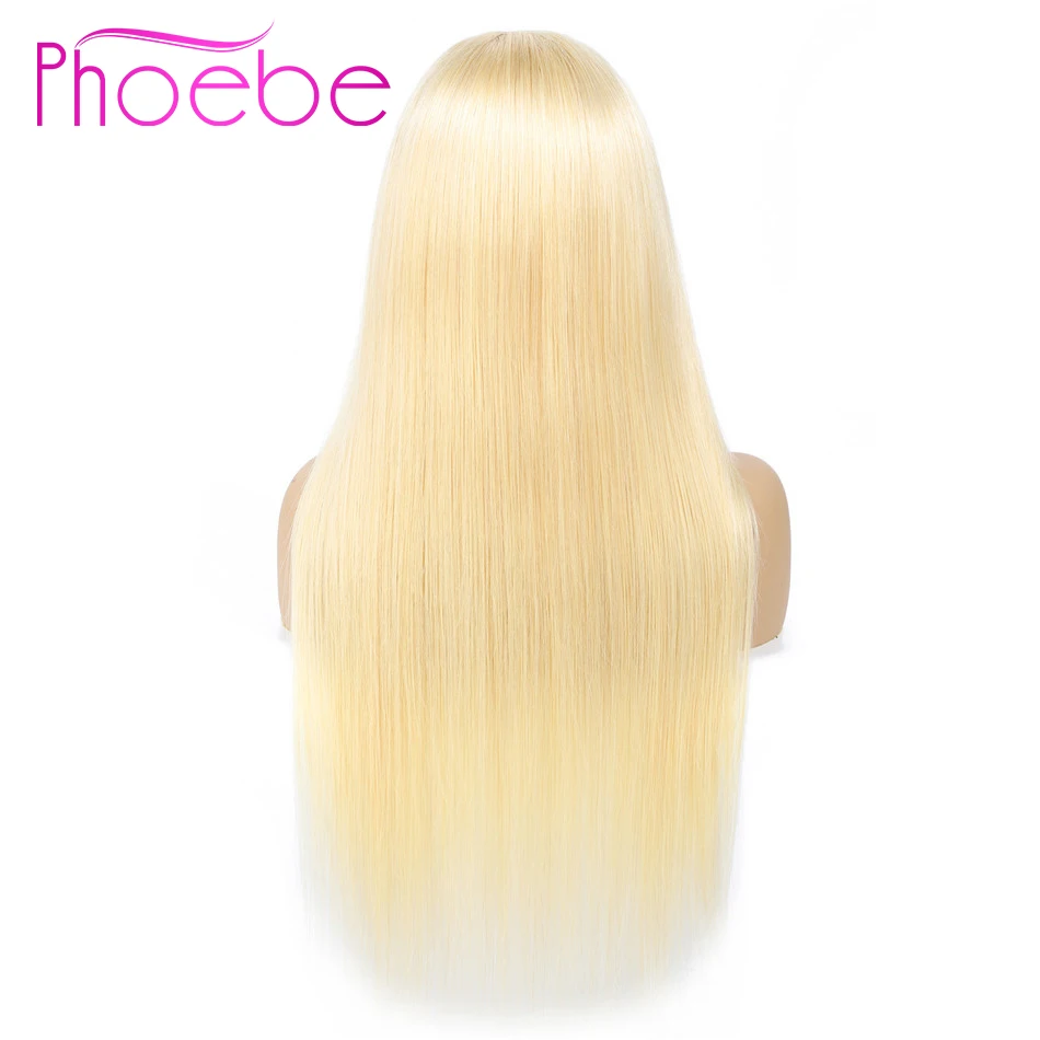 

Phoebe 130% Density Lace Front Human Hair Wigs 613 Blonde Wigs Mongolian Remy Remy Human Hair 10-24 Inches Straight Lace Front