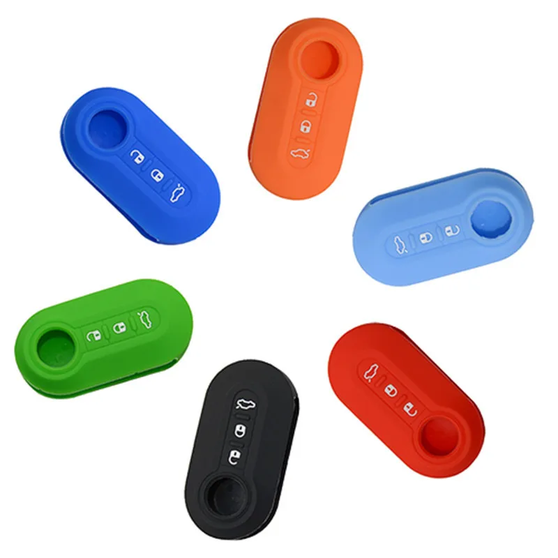 

Good quality 3 button silicone car remote key cover case for Fia-t