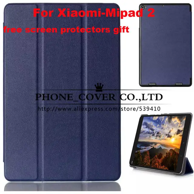 Special Price Magnetic stand Pu leather case cover for Xiaomi MiPad 2 7.9 inch tablet case for Xiaomi Mi Pad 2 case + screen protectors Mipad3